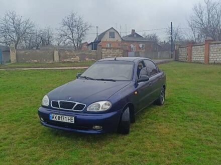 Синий Дэу Ланос, объемом двигателя 1.5 л и пробегом 133 тыс. км за 2500 $, фото 1 на Automoto.ua