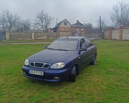 Синий Дэу Ланос, объемом двигателя 1.5 л и пробегом 133 тыс. км за 2500 $, фото 1 на Automoto.ua