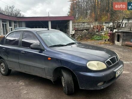 Синий Дэу Ланос, объемом двигателя 1.5 л и пробегом 270 тыс. км за 1600 $, фото 1 на Automoto.ua