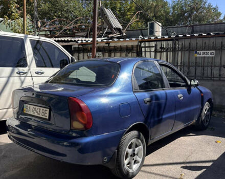 Синий Дэу Ланос, объемом двигателя 1.5 л и пробегом 293 тыс. км за 2500 $, фото 1 на Automoto.ua