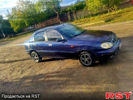 Синий Дэу Ланос, объемом двигателя 1.5 л и пробегом 200 тыс. км за 1350 $, фото 1 на Automoto.ua