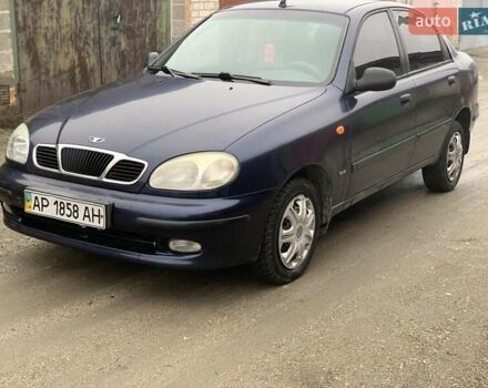 Синий Дэу Ланос, объемом двигателя 1.6 л и пробегом 105 тыс. км за 3000 $, фото 1 на Automoto.ua