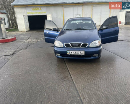Синий Дэу Ланос, объемом двигателя 1.5 л и пробегом 287 тыс. км за 2500 $, фото 1 на Automoto.ua