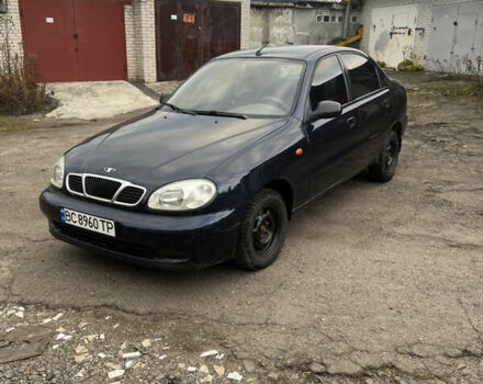 Синий Дэу Ланос, объемом двигателя 1.5 л и пробегом 200 тыс. км за 1250 $, фото 1 на Automoto.ua