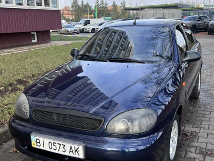 Синий Дэу Ланос, объемом двигателя 1.5 л и пробегом 130 тыс. км за 3400 $, фото 1 на Automoto.ua