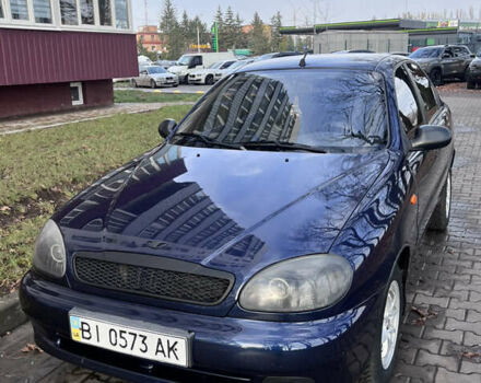 Синий Дэу Ланос, объемом двигателя 1.5 л и пробегом 130 тыс. км за 3400 $, фото 1 на Automoto.ua