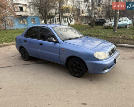 Синий Дэу Ланос, объемом двигателя 1.5 л и пробегом 180 тыс. км за 1500 $, фото 1 на Automoto.ua
