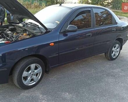 Синий Дэу Ланос, объемом двигателя 1.5 л и пробегом 99 тыс. км за 3700 $, фото 1 на Automoto.ua
