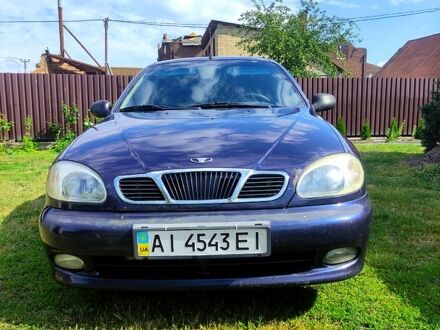 Синий Дэу Ланос, объемом двигателя 1.6 л и пробегом 225 тыс. км за 2000 $, фото 1 на Automoto.ua