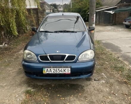 Синий Дэу Ланос, объемом двигателя 1.5 л и пробегом 250 тыс. км за 1050 $, фото 1 на Automoto.ua