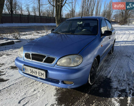 Синий Дэу Ланос, объемом двигателя 1.6 л и пробегом 157 тыс. км за 2499 $, фото 1 на Automoto.ua