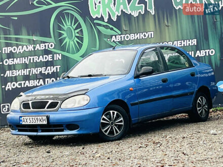 Синий Дэу Ланос, объемом двигателя 1.5 л и пробегом 173 тыс. км за 2500 $, фото 1 на Automoto.ua