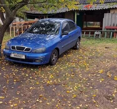 Синий Дэу Ланос, объемом двигателя 1.5 л и пробегом 308 тыс. км за 3900 $, фото 1 на Automoto.ua