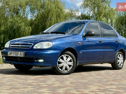 Дэу Ланос 2007 в Славянске на Automoto.ua Синий Дэу Ланос, объемом двигателя 1.5 л и пробегом 172 тыс. км за 3700 $, фото 1 на Automoto.ua