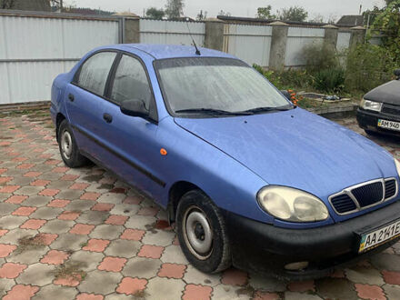 Синий Дэу Ланос, объемом двигателя 1.5 л и пробегом 333 тыс. км за 1800 $, фото 1 на Automoto.ua