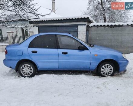 Синий Дэу Ланос, объемом двигателя 1.5 л и пробегом 159 тыс. км за 2200 $, фото 1 на Automoto.ua