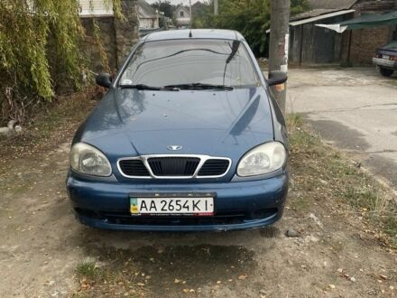 Синий Дэу Ланос, объемом двигателя 1.5 л и пробегом 250 тыс. км за 1050 $, фото 1 на Automoto.ua