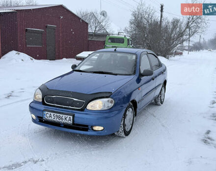 Синий Дэу Ланос, объемом двигателя 1.5 л и пробегом 90 тыс. км за 3100 $, фото 1 на Automoto.ua