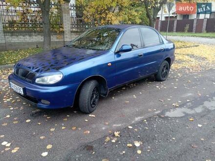 Синий Дэу Ланос, объемом двигателя 1.5 л и пробегом 200 тыс. км за 2200 $, фото 1 на Automoto.ua