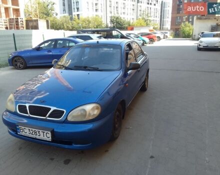 Синий Дэу Ланос, объемом двигателя 1.39 л и пробегом 240 тыс. км за 1650 $, фото 1 на Automoto.ua