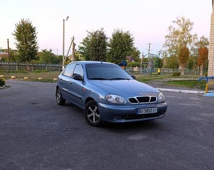 Синий Дэу Ланос, объемом двигателя 1.5 л и пробегом 169 тыс. км за 3200 $, фото 1 на Automoto.ua