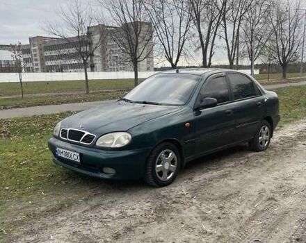 Зеленый Дэу Ланос, объемом двигателя 1.6 л и пробегом 200 тыс. км за 850 $, фото 2 на Automoto.ua