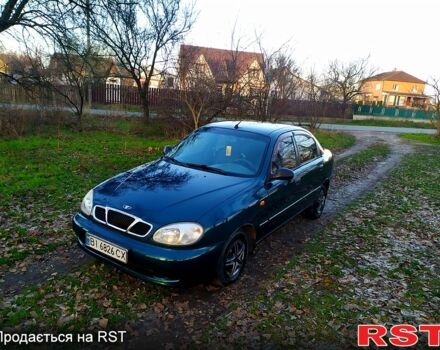 Зеленый Дэу Ланос, объемом двигателя 1.5 л и пробегом 203 тыс. км за 2500 $, фото 1 на Automoto.ua