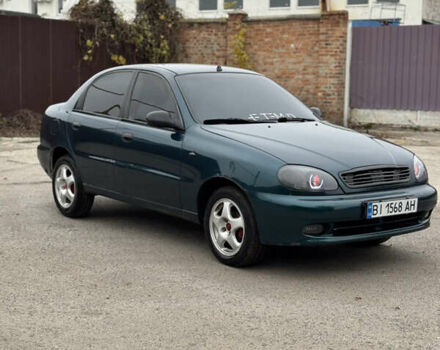 Зеленый Дэу Ланос, объемом двигателя 1.5 л и пробегом 190 тыс. км за 2200 $, фото 1 на Automoto.ua
