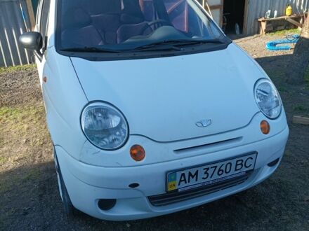 Белый Дэу Матиз, объемом двигателя 0.8 л и пробегом 97 тыс. км за 1300 $, фото 1 на Automoto.ua