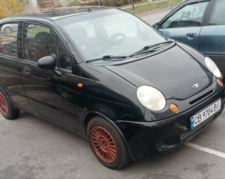 Черный Дэу Матиз, объемом двигателя 0.8 л и пробегом 150 тыс. км за 1950 $, фото 1 на Automoto.ua