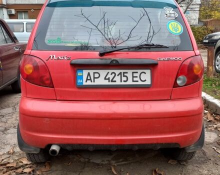 Красный Дэу Матиз, объемом двигателя 0.8 л и пробегом 151 тыс. км за 1500 $, фото 3 на Automoto.ua