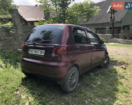 Красный Дэу Матиз, объемом двигателя 0.8 л и пробегом 105 тыс. км за 1450 $, фото 1 на Automoto.ua