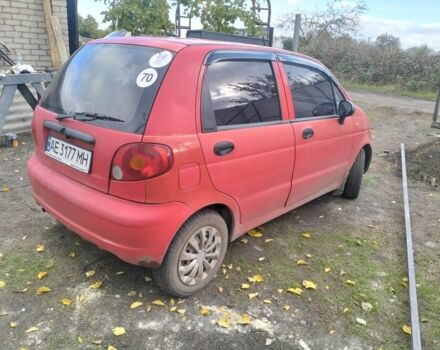 Красный Дэу Матиз, объемом двигателя 0.8 л и пробегом 130 тыс. км за 2500 $, фото 3 на Automoto.ua