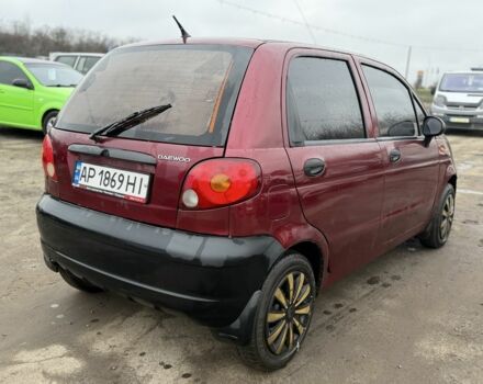 Красный Дэу Матиз, объемом двигателя 0.8 л и пробегом 188 тыс. км за 1250 $, фото 2 на Automoto.ua