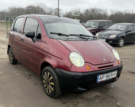 Красный Дэу Матиз, объемом двигателя 0.8 л и пробегом 188 тыс. км за 1250 $, фото 1 на Automoto.ua