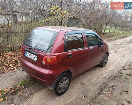 Красный Дэу Матиз, объемом двигателя 0.8 л и пробегом 135 тыс. км за 2550 $, фото 1 на Automoto.ua