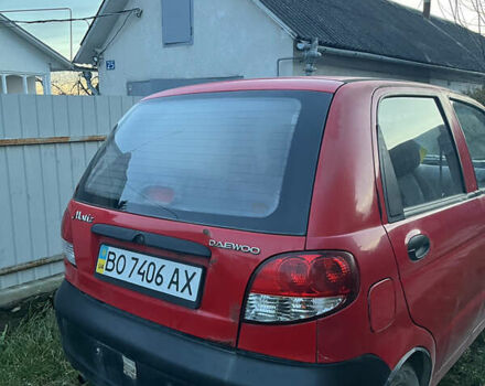 Красный Дэу Матиз, объемом двигателя 0.8 л и пробегом 128 тыс. км за 800 $, фото 1 на Automoto.ua