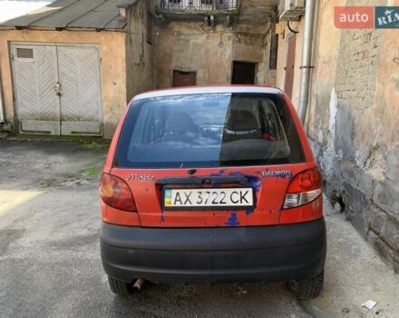 Червоний Деу Матіз, об'ємом двигуна 0.8 л та пробігом 192 тис. км за 1250 $, фото 1 на Automoto.ua