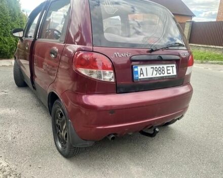 Красный Дэу Матиз, объемом двигателя 0.8 л и пробегом 140 тыс. км за 1100 $, фото 3 на Automoto.ua