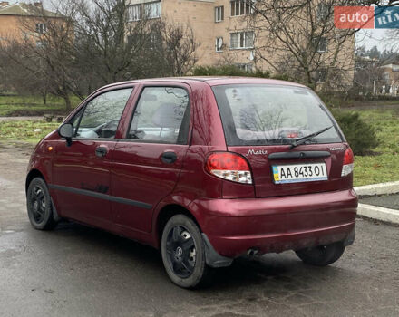 Червоний Деу Матіз, об'ємом двигуна 0.8 л та пробігом 88 тис. км за 2100 $, фото 4 на Automoto.ua