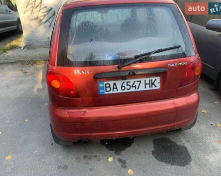 Красный Дэу Матиз, объемом двигателя 0.8 л и пробегом 220 тыс. км за 2000 $, фото 1 на Automoto.ua