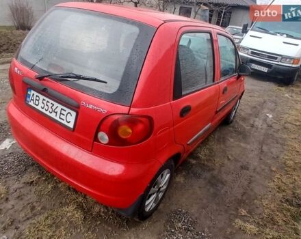 Красный Дэу Матиз, объемом двигателя 0.8 л и пробегом 120 тыс. км за 1300 $, фото 1 на Automoto.ua