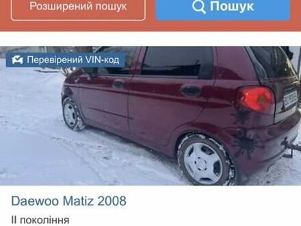 Червоний Деу Матіз, об'ємом двигуна 0.8 л та пробігом 360 тис. км за 1180 $, фото 1 на Automoto.ua