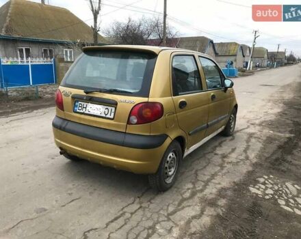 Желтый Дэу Матиз, объемом двигателя 1 л и пробегом 213 тыс. км за 1500 $, фото 6 на Automoto.ua