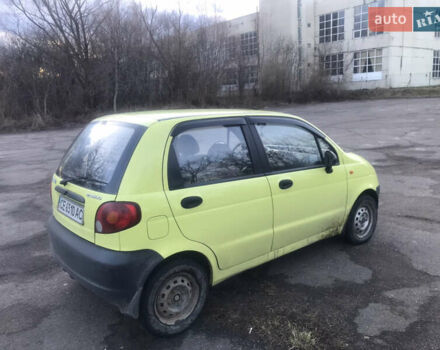 Желтый Дэу Матиз, объемом двигателя 0.8 л и пробегом 86 тыс. км за 2400 $, фото 1 на Automoto.ua
