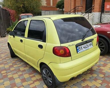 Желтый Дэу Матиз, объемом двигателя 0.8 л и пробегом 130 тыс. км за 2400 $, фото 6 на Automoto.ua