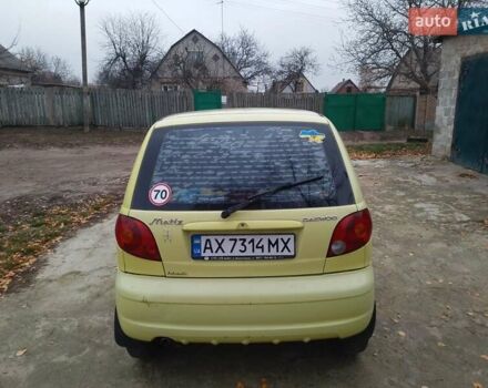 Желтый Дэу Матиз, объемом двигателя 0.8 л и пробегом 103 тыс. км за 2700 $, фото 9 на Automoto.ua
