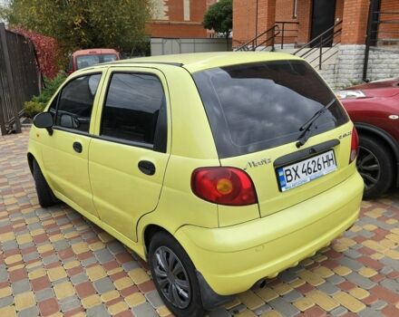 Желтый Дэу Матиз, объемом двигателя 0.8 л и пробегом 130 тыс. км за 2400 $, фото 4 на Automoto.ua
