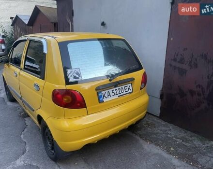 Жовтий Деу Матіз, об'ємом двигуна 0.8 л та пробігом 205 тис. км за 2400 $, фото 2 на Automoto.ua
