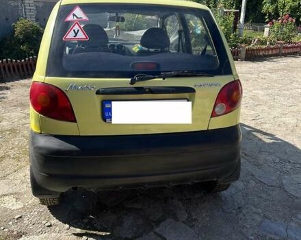Жовтий Деу Матіз, об'ємом двигуна 0.8 л та пробігом 156 тис. км за 1700 $, фото 6 на Automoto.ua